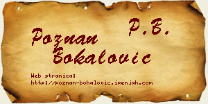 Poznan Bokalović vizit kartica